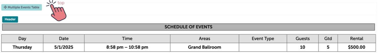 Event Schedule & Room Block Display Updating – Tripleseat Support